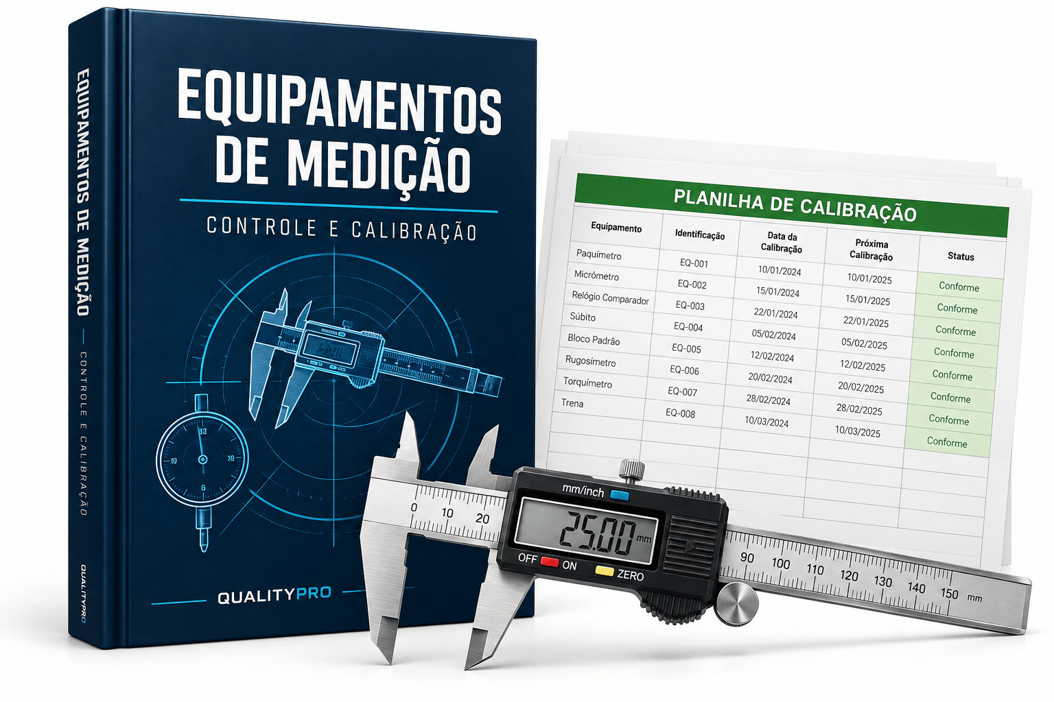 Planilha de Controle de Equipamentos de Medição