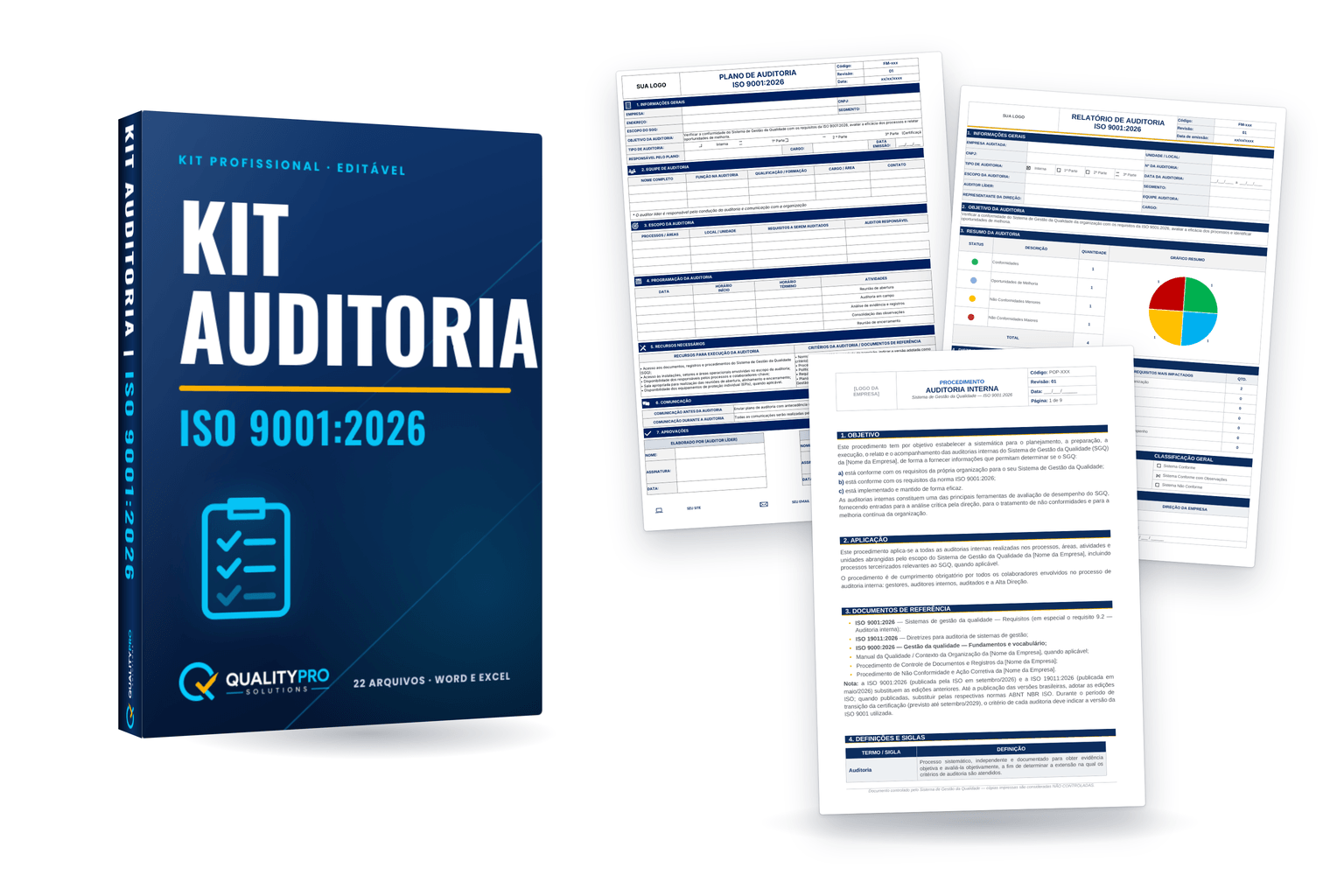 Kit Auditoria Profissional ISO 9001:2026